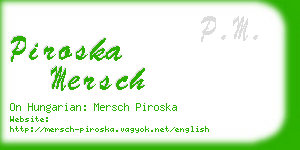 piroska mersch business card